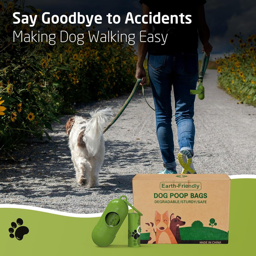New Pet Biodegradable Trash Bag Dog Poop Bags Bulk Biobase Scented Poo Bag Degradable Cat Waste Bags Dog Poop Dispenser Gifts