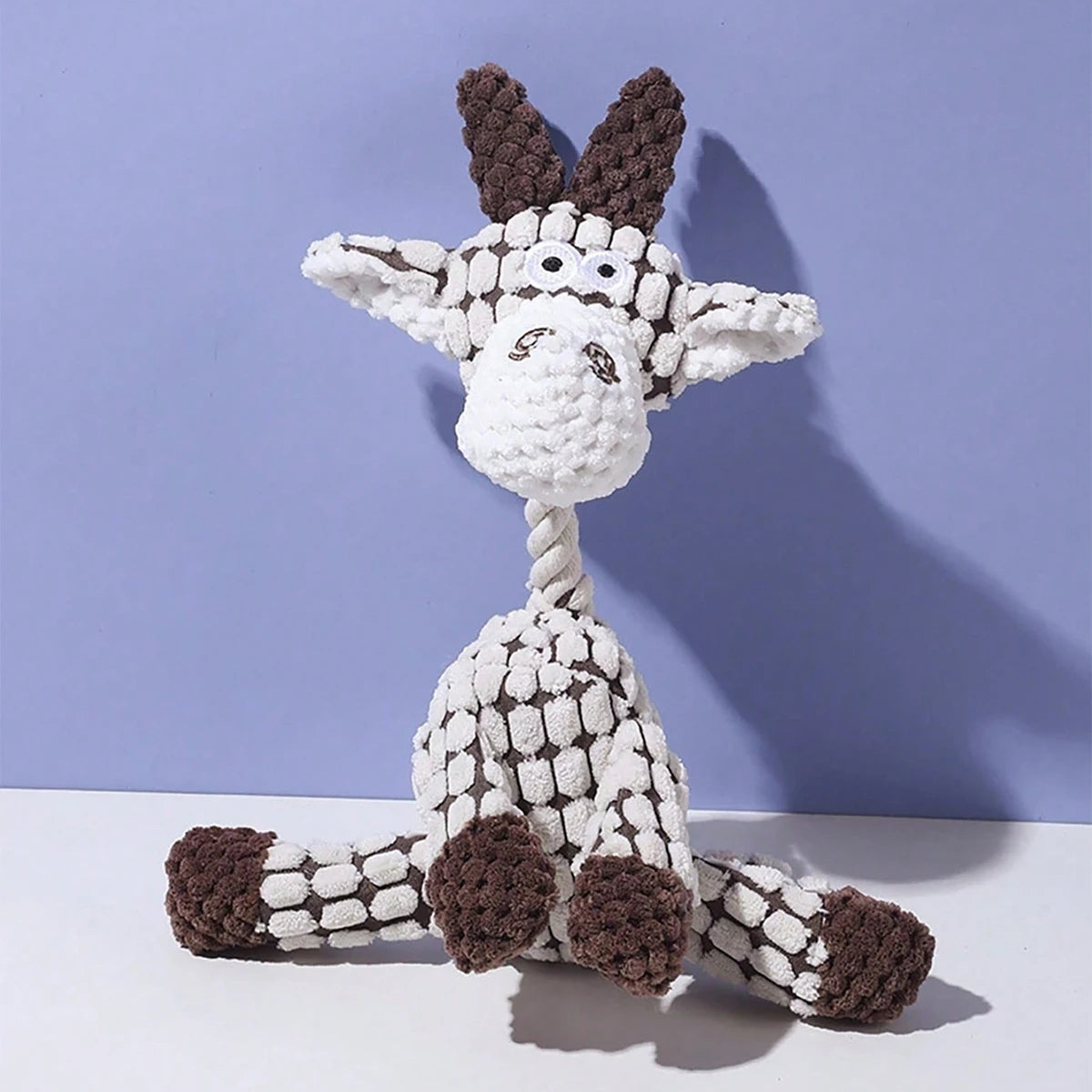 Cute Donkey Plush Toy for Dogs - Squeaky Chewable Interactive Pet Toy with Funny Sound, Soft Plush Puppy Teething Toy