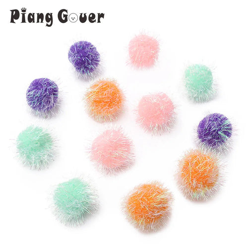 Candy Color Small Ball Cat Toys Kitten Interactive Chew Pet Toy Funny Cat Scratcher Plush Ball