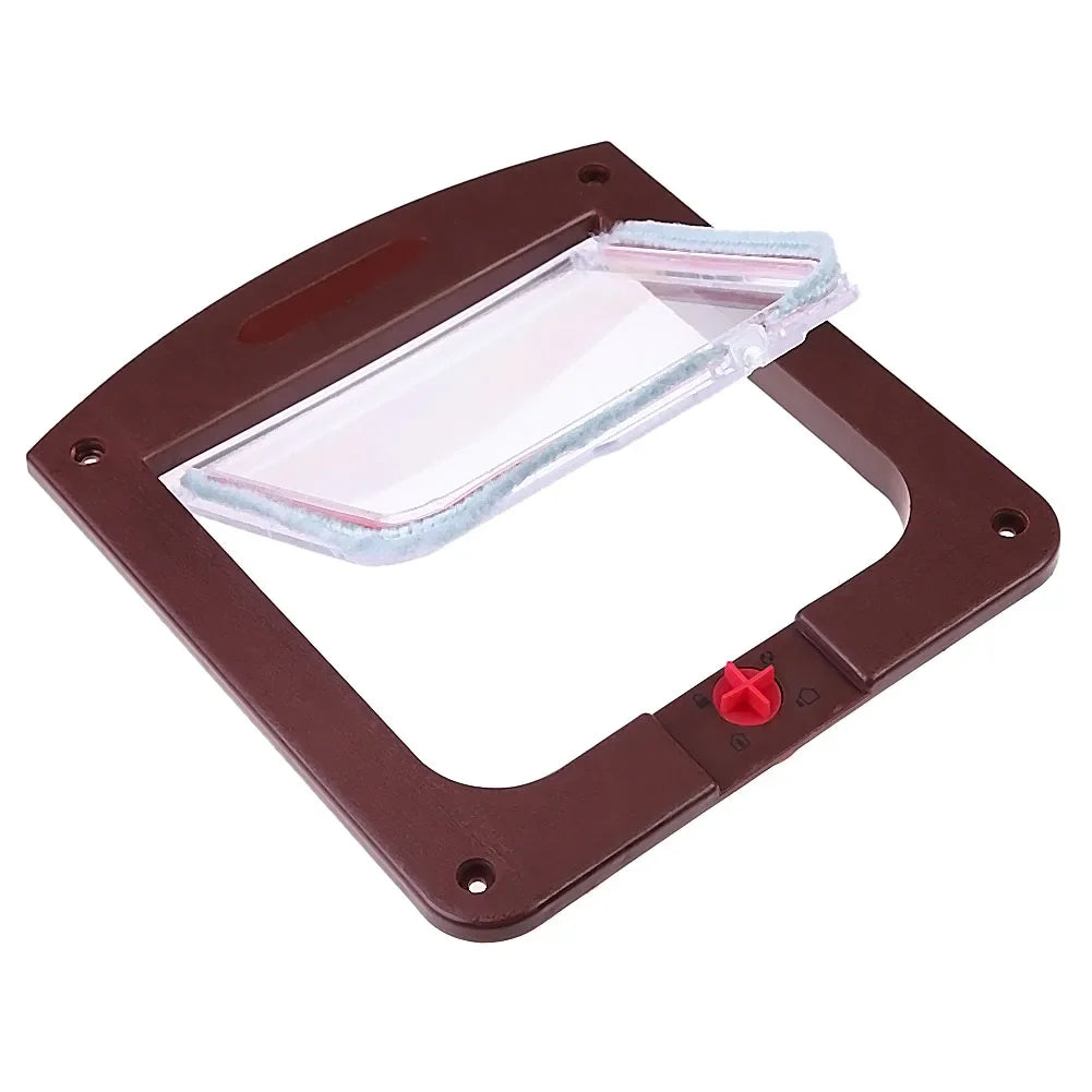 Lockable Kitten Dog Pet Lock Weatherproof Dog Interior Door Convenient Transparent Design for Cats Doggie Kittens