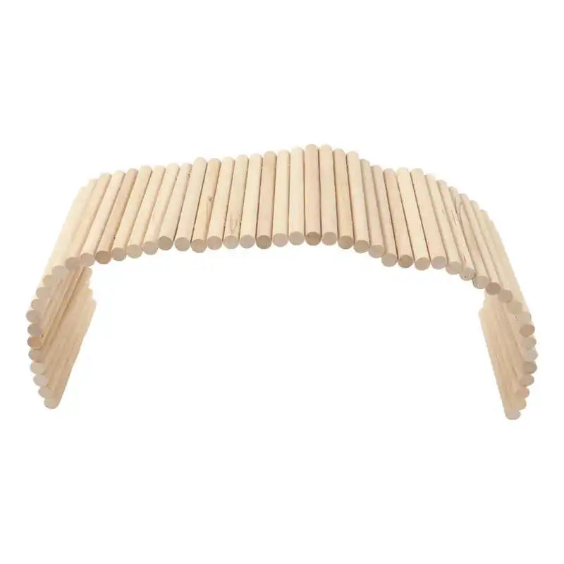 Pet Climbing Bridge Flexible Bendable Wooden Tunnel Ladder Toxic Free for Hamsters for Rabbits
