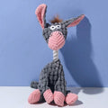 Cute Donkey Plush Toy for Dogs - Squeaky Chewable Interactive Pet Toy with Funny Sound, Soft Plush Puppy Teething Toy