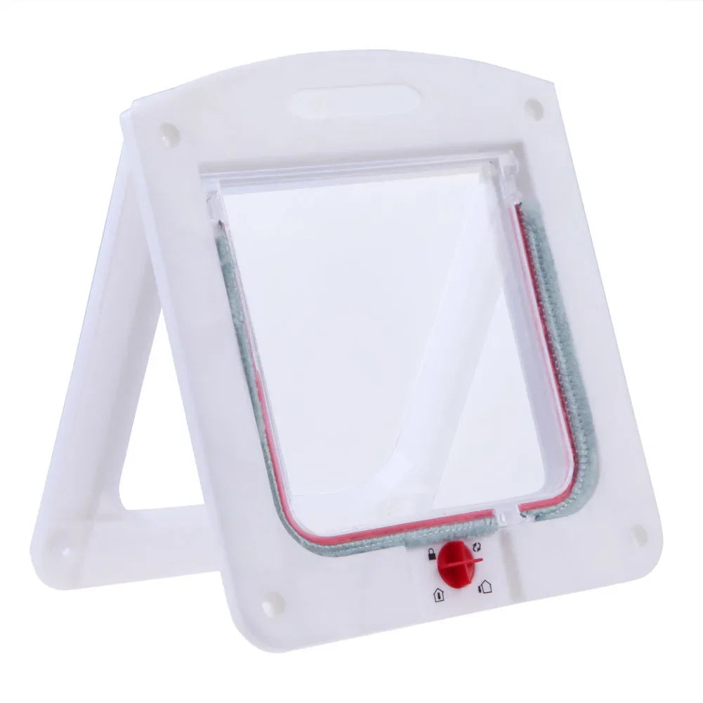 Lockable Kitten Dog Pet Lock Weatherproof Dog Interior Door Convenient Transparent Design for Cats Doggie Kittens
