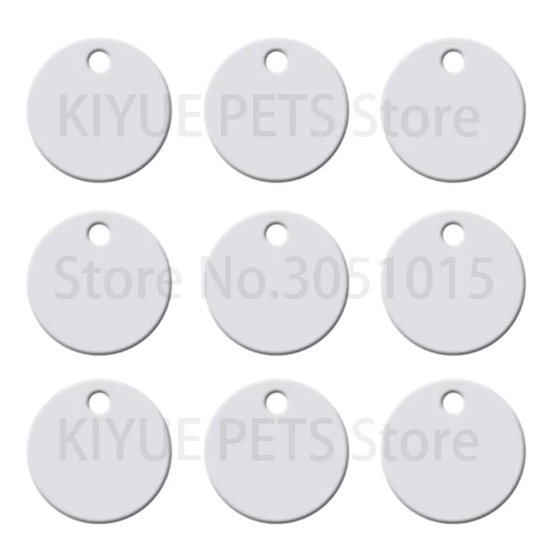 Wholesale 100Pcs Personalized Engraving Anti-lost Dog ID AluminumTag Id Blank Round Customized Pet Name Puppy Collar Pet Supplie