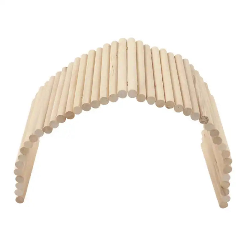 Pet Climbing Bridge Flexible Bendable Wooden Tunnel Ladder Toxic Free for Hamsters for Rabbits
