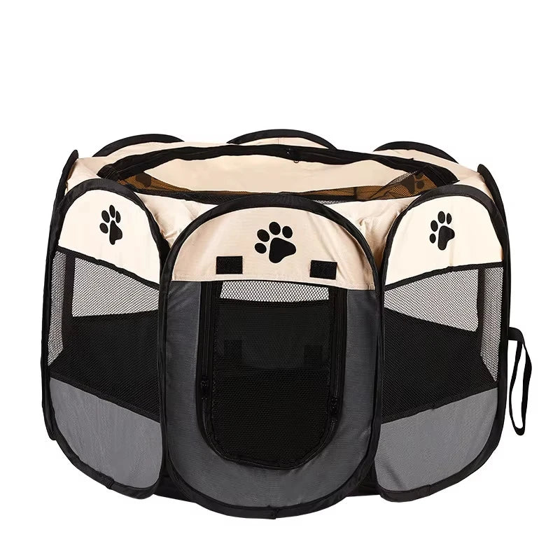 Pet Tent Portable Foldable Octagonal Fence Cat Bed East To Use Outdoor Pet Nest Dog Bed For Puppy And Small Medium Cats Frences