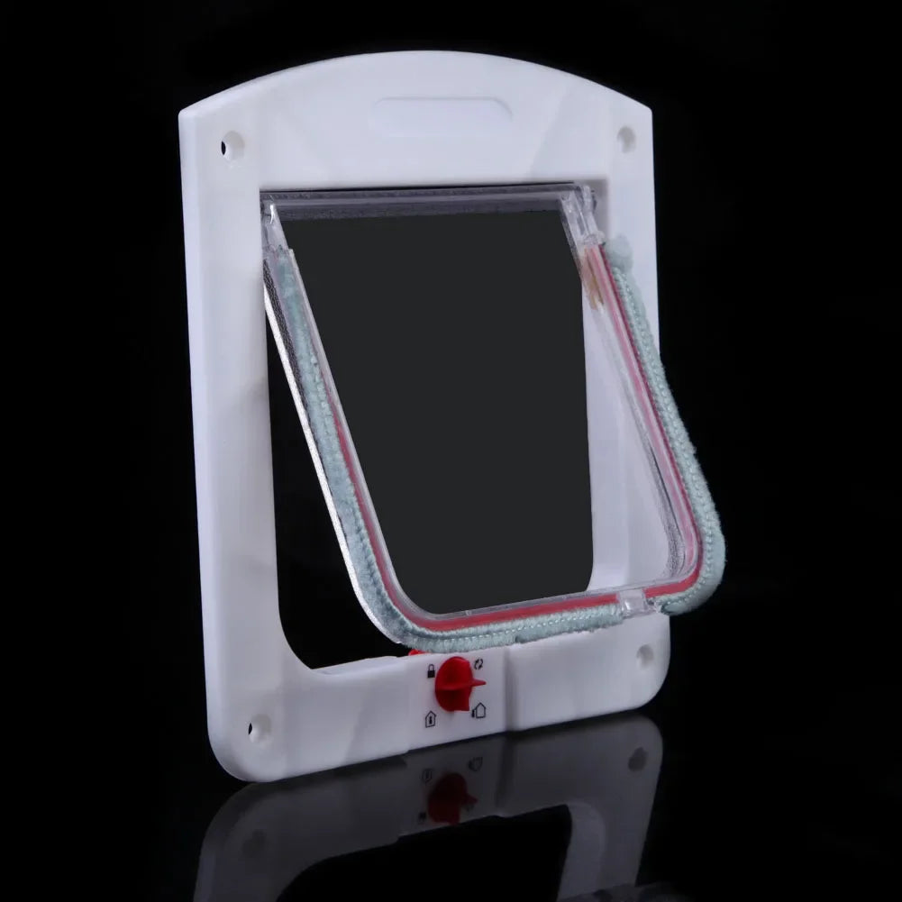 Lockable Kitten Dog Pet Lock Weatherproof Dog Interior Door Convenient Transparent Design for Cats Doggie Kittens