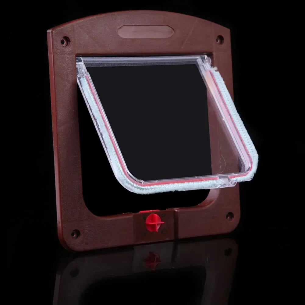 Lockable Kitten Dog Pet Lock Weatherproof Dog Interior Door Convenient Transparent Design for Cats Doggie Kittens