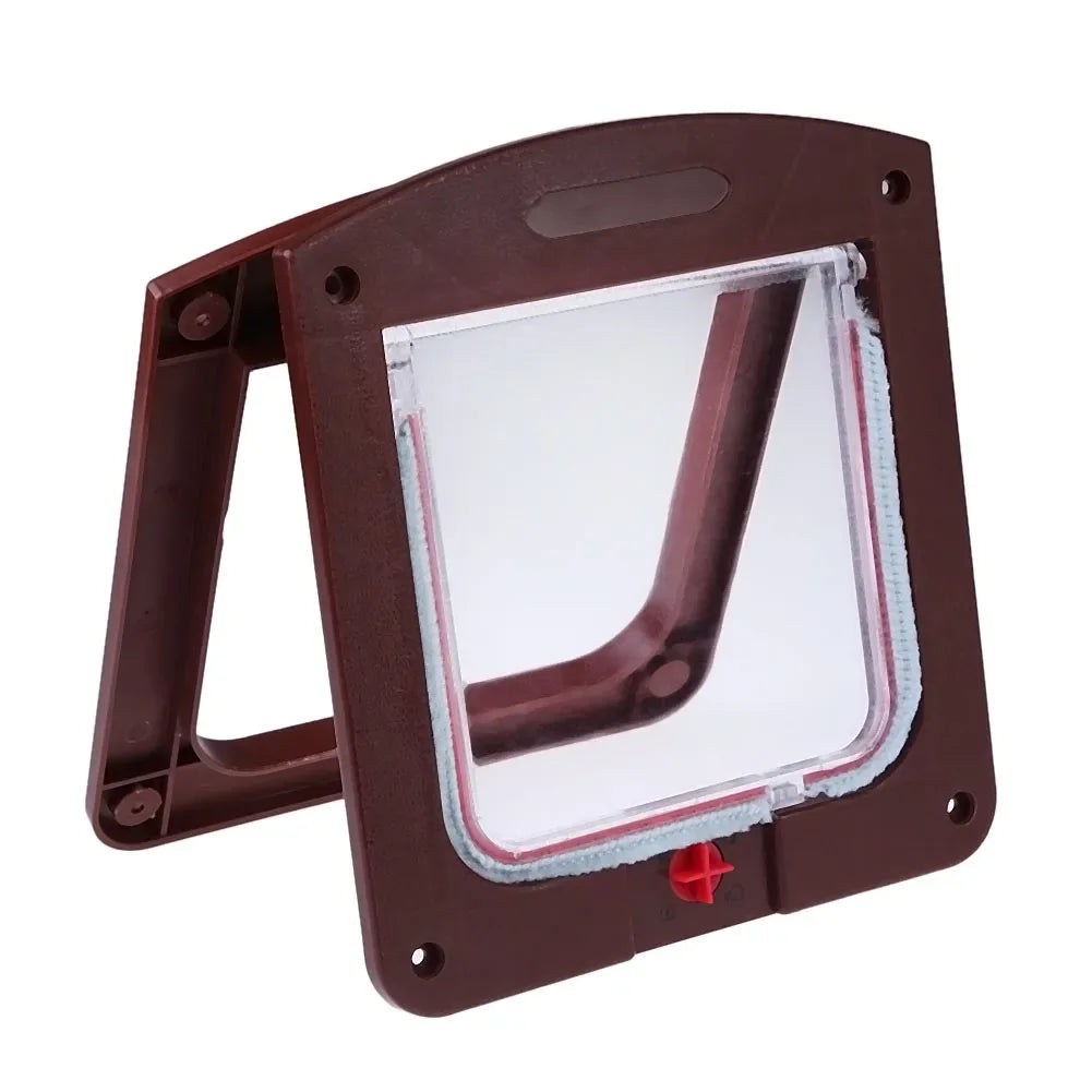 Lockable Kitten Dog Pet Lock Weatherproof Dog Interior Door Convenient Transparent Design for Cats Doggie Kittens